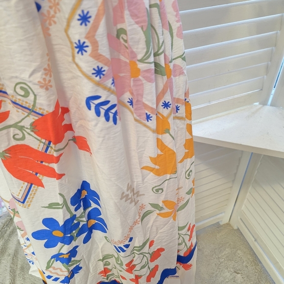 Blu Pepper Floral Maxi Dress with Blue and Orange 1336 - Picture 5 of 8